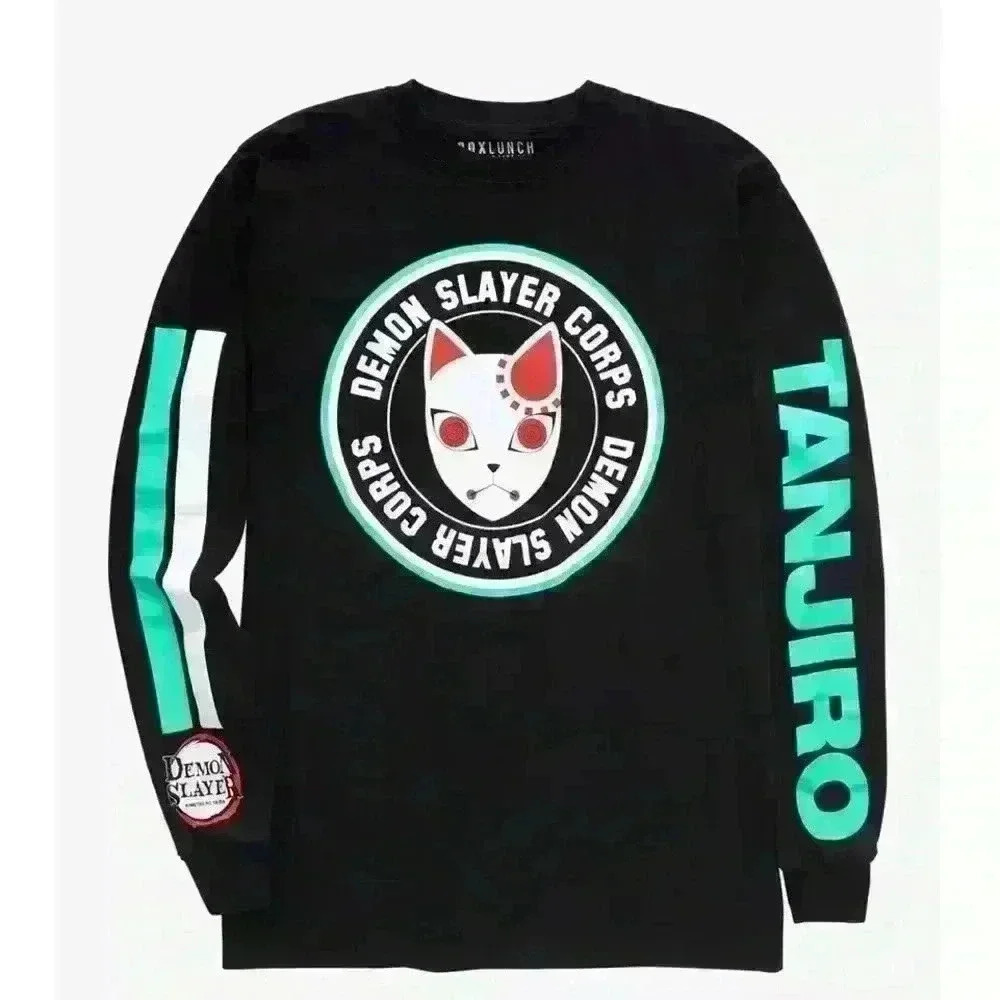 Demon Slayer Large Men Cotton Long sleeve shirt Box Lunch NWT